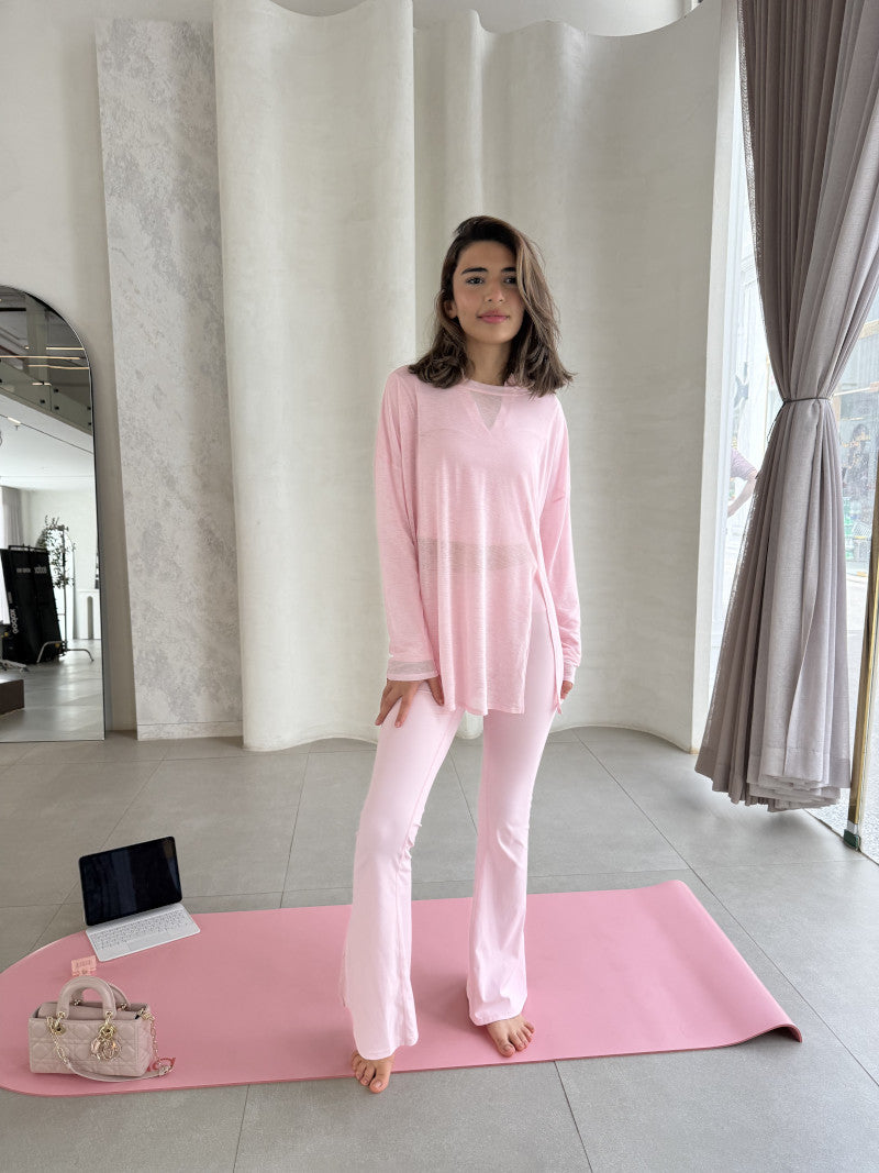 Pastal Pink Wrap Top