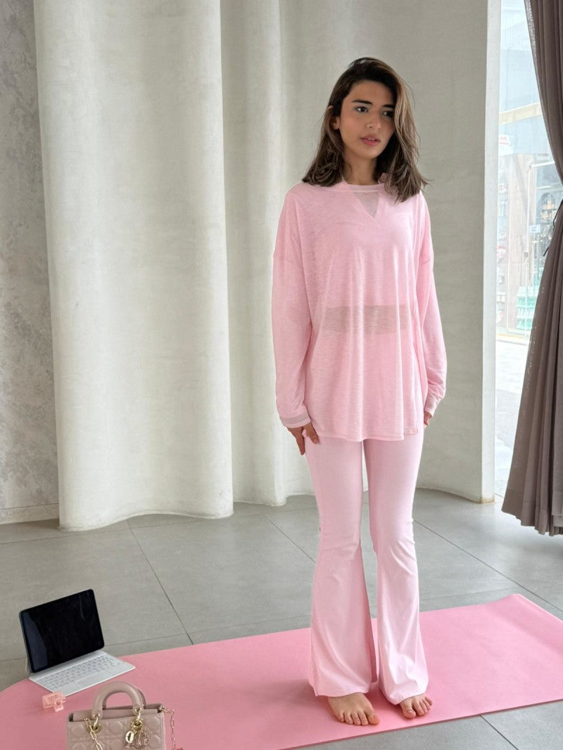 Pastal Pink Wrap Top