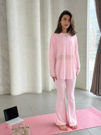 Pastal Pink Wrap Top