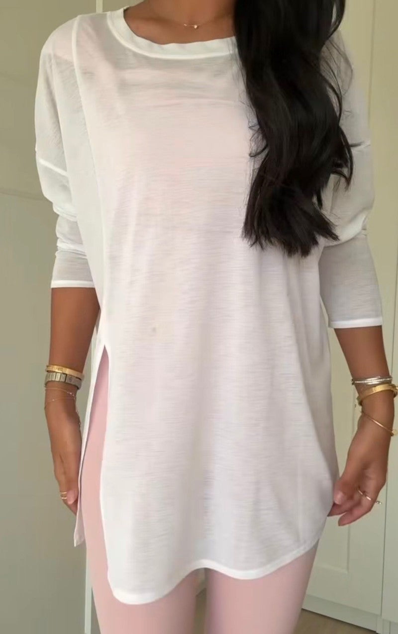 Cloud white wrap top