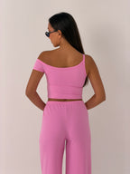 Muse Off Shoulder Pink