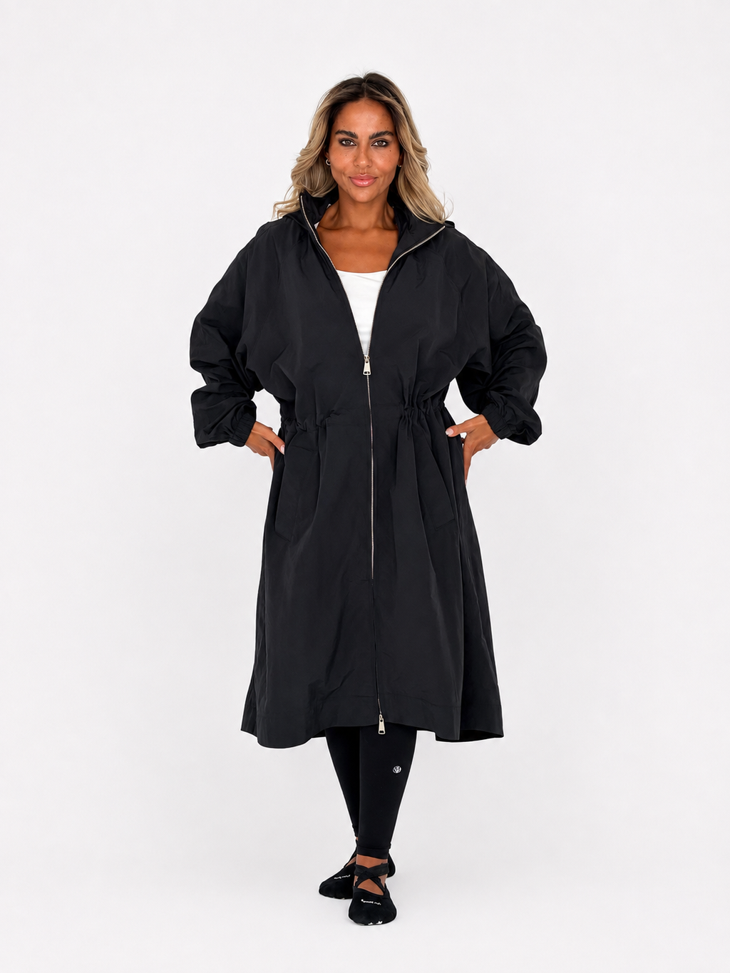 Long windbreaker Black