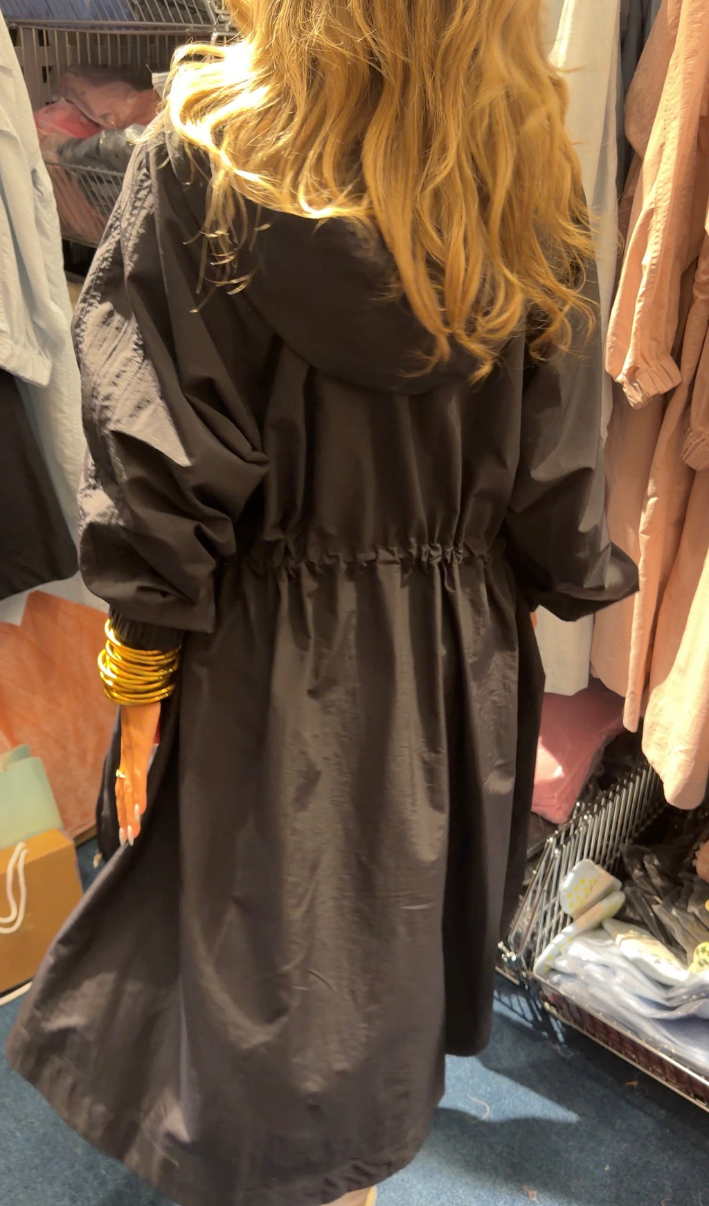 Long windbreaker Black