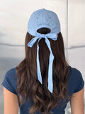 Bow Club Cap Blue Stripe